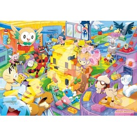 Ensky Pokémon Jigsaw Puzzle 1000 Piece "Let's Make Together!" Pikachu Blocks, 20.1 x 29.9 inches (51 x 73.5 cm) (Completed) 1000T-134
