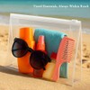 Circloophs - Bolsa de maquillaje transparente con cierre, Transparente, 6"