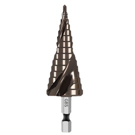 Step Drill M35 Hexagonal Shaft Drill Bit for Stainless Steel, Titanium Nitride Aluminum Cobalt High Speed Steel Spiral Drill for Drilling