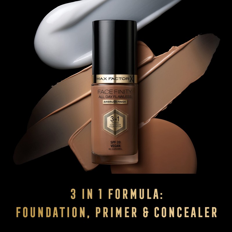 Max Factor Facefinity 3-in-1 All Day Flawless Liquid Foundation, SPF