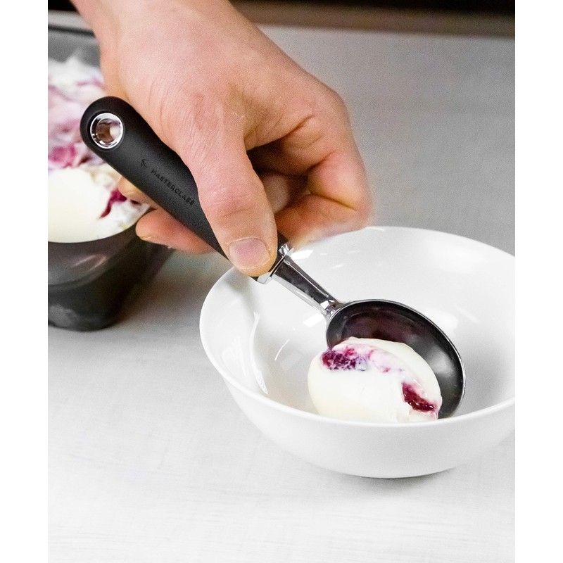 MasterClass Ice Cream Scoop with Soft Grip Handle, Stainless Steel,