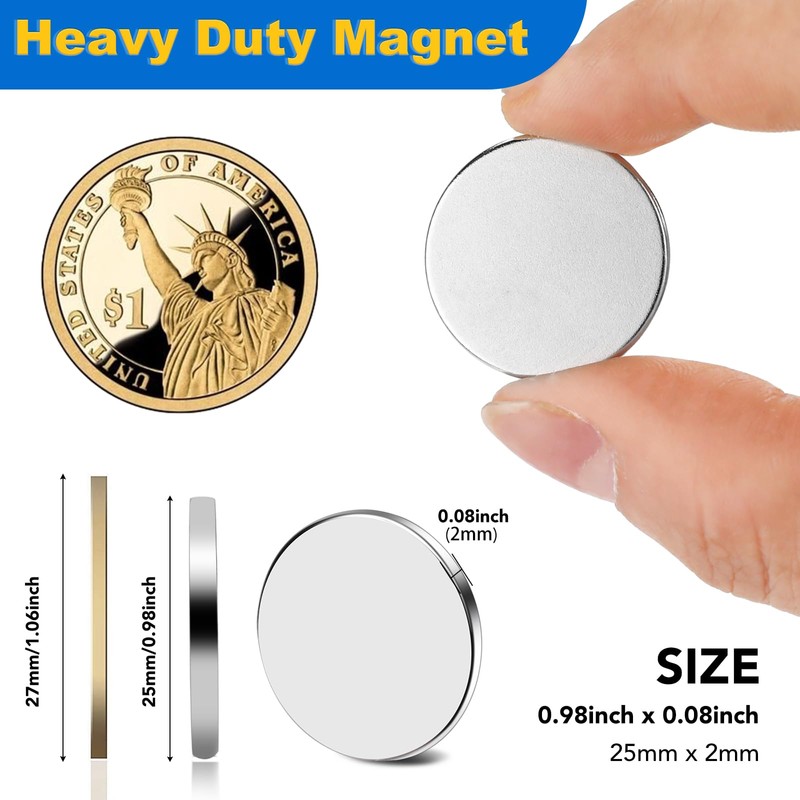 LOVIMAG Super Strong Magnets with Double-Sided Adhesive, Powerful Rare Earth