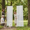 CtiUjdx 2 Panels Lace Curtains, Net Curtains for Windows with