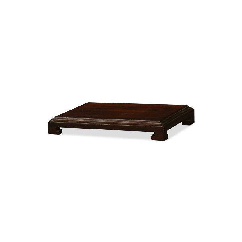 ChinaFurnitureOnline Wooden Chinese Rectangular Stand, 8 x 5.5 Inch Dark