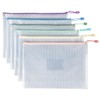 Tamaki 6 Pack Mesh Zipper Pouch with Label Pocket, Waterproof