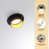 ledscom.de KRON Ceiling Mounting Frame Round Black / Gold Matt