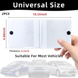 Ziciner Car Registration Insurance Holder, 2Pack Essential Auto Card Document Glove Box Organizer with Velcro Closure, Vehicle Interior Accessories Perfect for Most Car, Truck, SUV (B-Words/White)