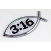 Car Chrome Decals CBFSH-316 John 3:16 Christian Jesus Fish Car