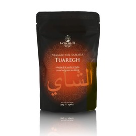 La Via del Te Tuaregh, Mint Tea, Chinese Loose-Leaf Green Tea in Pouch, 50g / 1.76oz (Pack of 2 Pieces)
