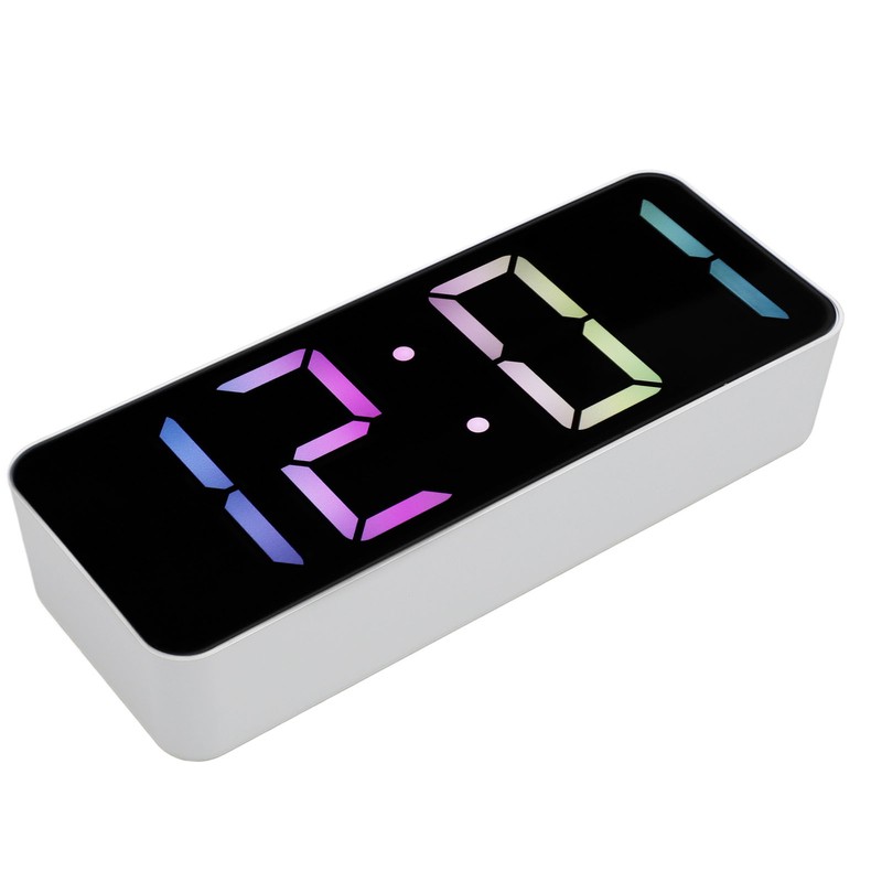 LED Clock Dual Mode Auto Dimming Temperature Display Snooze Function