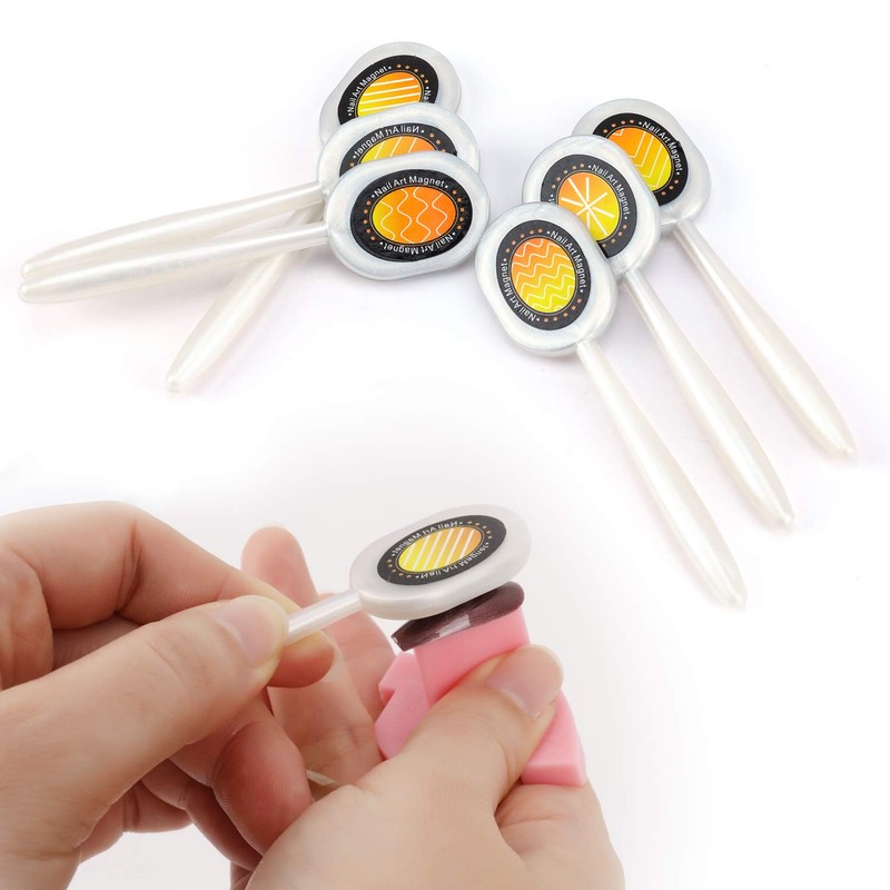Mwoot 6 Piece Nail Magnet Tool, 3D Magnetic Stick for