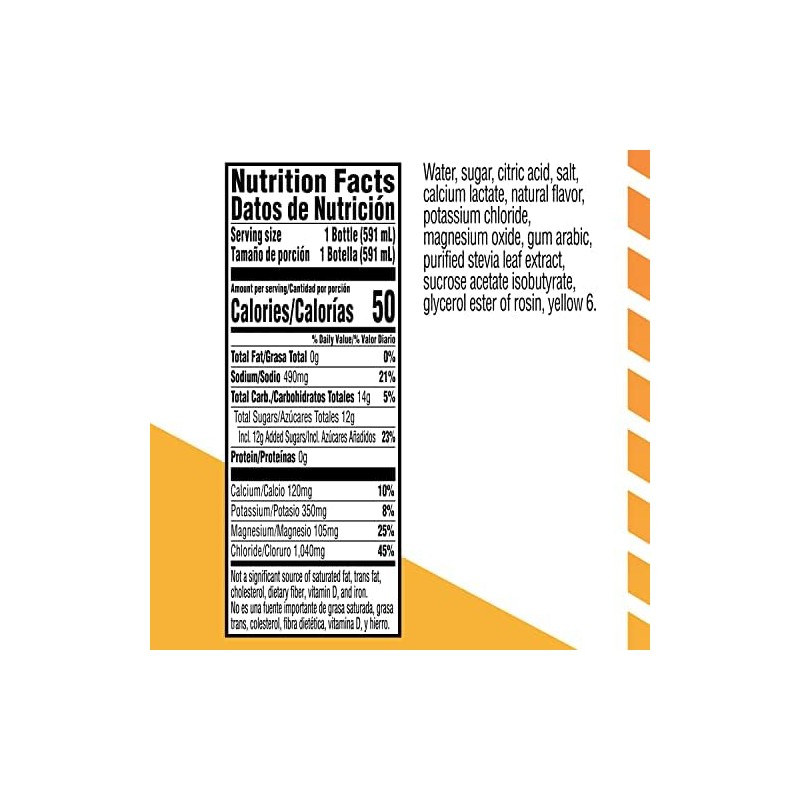Gatorlyte Rapid Rehydration Electrolyte Beverage, Orange, 20oz Bottles (12 Pack)