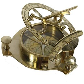 Samara Nautical 4" Sundial Compass - Solid Brass Sun Dial