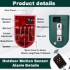 Qualirey 2 Pack Solar Outdoor Motion Sensor Alarm Ultrasonic Animal