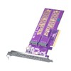 Dual M.2 NVMe to PCIe3.0 X8 Adapter without PCIe Bifurcation