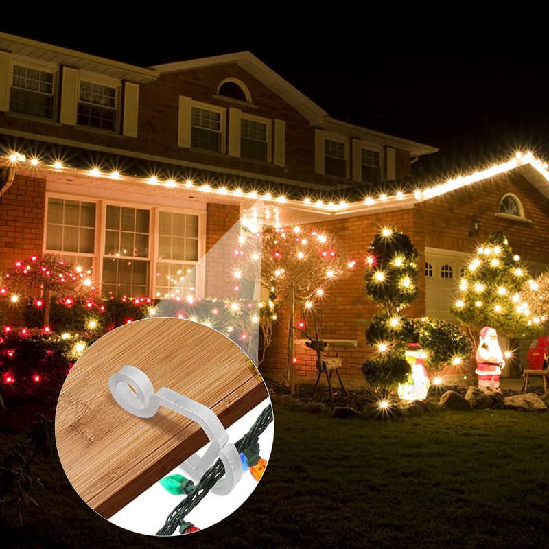 Booaee Pack of 120 Christmas Light Clips, Christmas Light Clip,