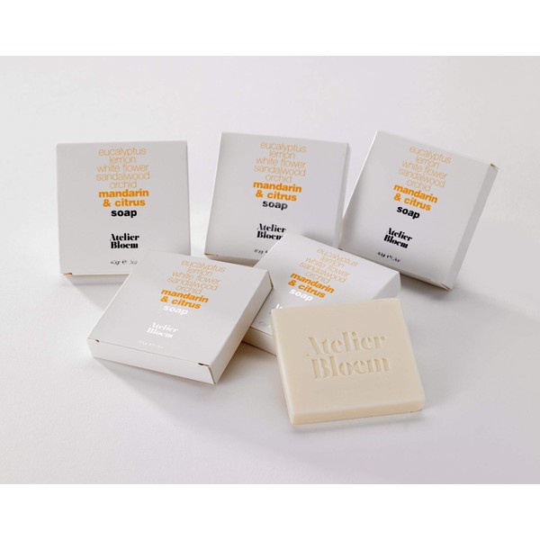 Atelier Bloem Mandarin & Citrus Bar Soap for Hands and Body - 1.3-Ounce Bars (Pack of 10)