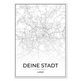 Vacentures® City Poster – Every City – Any Place Worldwide Selectable – Poster of Your Favourite City