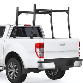 Garvee Adjustable Heavy-Duty Truck Ladder Rack - Extendable Steel Truck Rack, Non-Drilling for Trucks,Kayak, Surfboard, Lumber, Ladder,800 LBS Capacity, 46-71 in