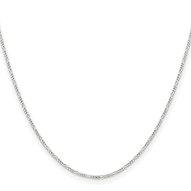 JewelryWeb 925 Sterling Silver 1.2mm Figaro Chain Necklace 20 Inch Chain-Necklace for Women and Men