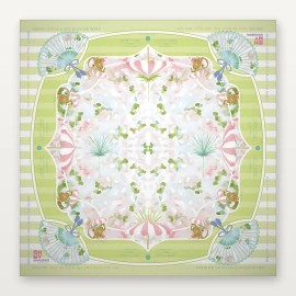 Striped Fan Monkeys Mahjong Terminology Christmas Tiles Set 30x23x13mm Acrylic 160 Tiles with Mat Holiday Party Santa GiftColor: green mahjong mat