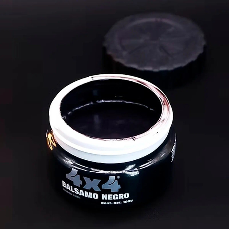Cera Balsamo Barba Bigote Cubre Canas Color Negro 4x4 100grs