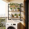 Kssiaz 3 Tier Industrial Pipe Floating Shelf, 24" Kitchen Wall