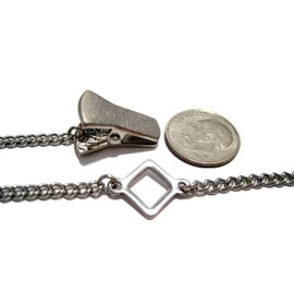 ATLanyards Square Charm Chain Eyeglass Necklace with Clips, Glasses Strap Lanyard, Non Slip