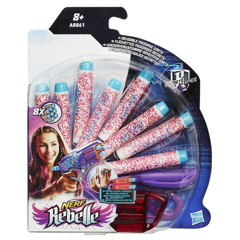 NERF Hasbro A8861EU4 Rebelle Geheimnis Darts und Decoder, Schießspielzeug