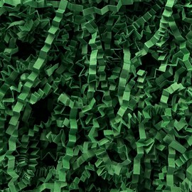 2 LB Dark Green Crinkle Paper Filler Shred Easter Grass