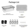 LeMotech Electrical Box, IP67 Waterproof Hinged Clear Cover Stainless Steel