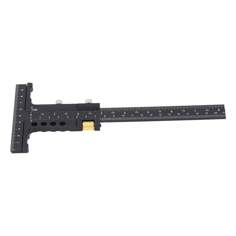 Woodworking Scriber Measuring Tool T Square Ruler Carpentry Multifunctional Aluminum