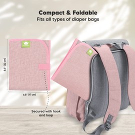 KeaBabies Portable Diaper Changing Pad and 2-Pack Toddler Pillow - Waterproof Foldable Baby Changing Mat - Soft Organic Cotton Toddler Pillows for Sleeping - Travel Diaper Change Mat