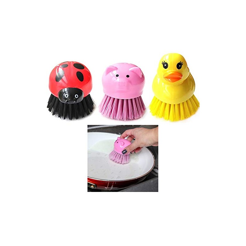 Generic 1PC Kitchen Cleaning Brush Animal Duck Pig Dish Potato