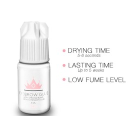 KC Republic Lash Eyebrow Extensions Kit with 1 x Trays of Mink Eyebrows in Dark Brown Comes on Mixed Length Trays 5-8 mm Mix, Eyebrow Glue Clear & Extension Tweezers (Dark Brown, Black Tweezer)