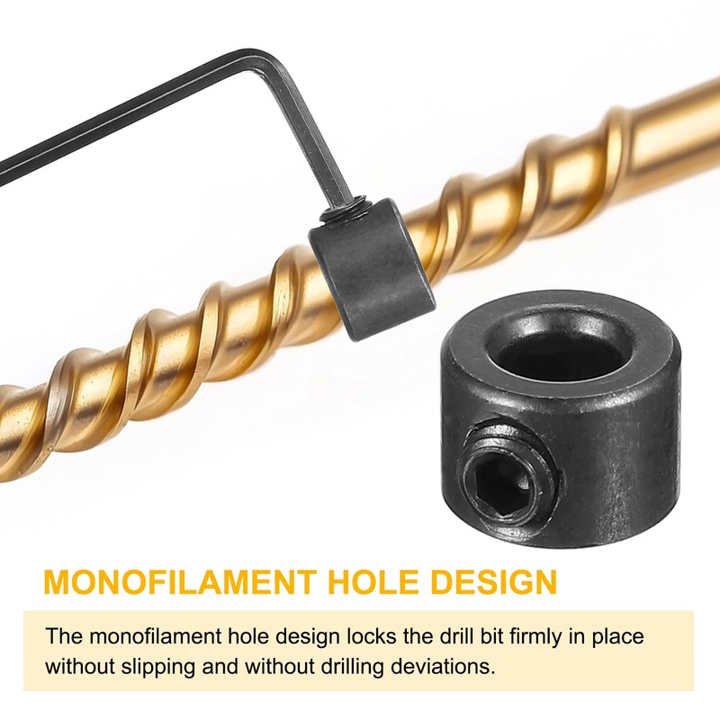 PATIKIL Bore 5mm Shaft Collar 12mm OD 8mm Thickness, 2