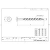 DAIDOHANT 46953 Stainless Steel Flat Head Power Screw Nails, 14.1