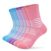IRAMY Crew Compression Socks for Women Men with Ankle Arch