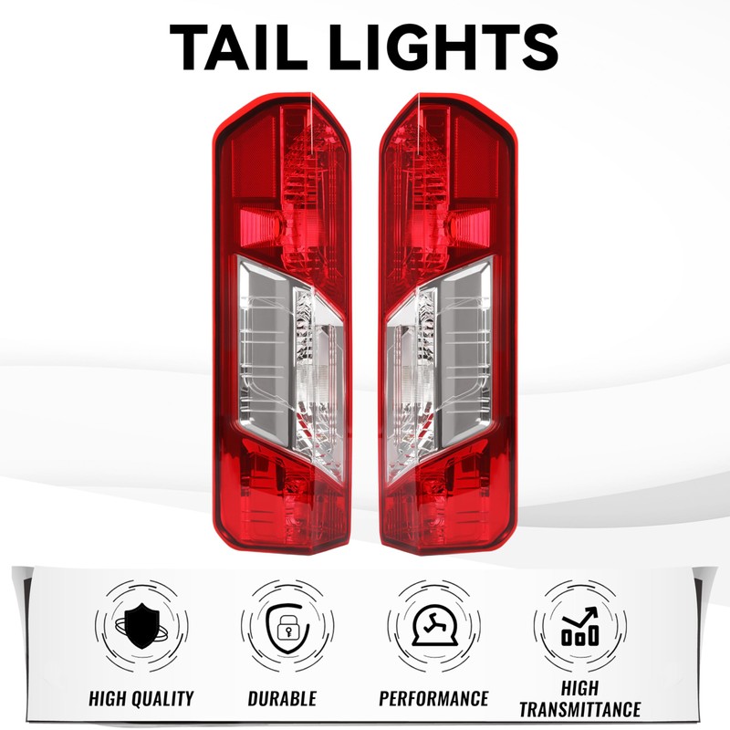 HECASA Pair Tail Light Compatible with 2015-2024 Ford Transit 150