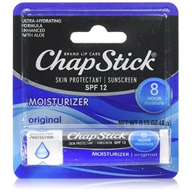 ChapStick Skin Protection Sunscreen Moisturizer, Original SPF 12 0.15 oz (Pack of 2)