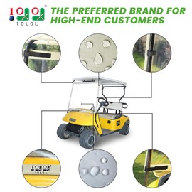 10L0L Golf Cart Windshield Compatible with EZGO TXT Gas & Electric Models, Lightweight EZGO TXT Windshield Foldable Windproof Waterproof