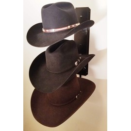 Mark Christopher Collection American Made Hat Holder Crown Up 3 Tier Black