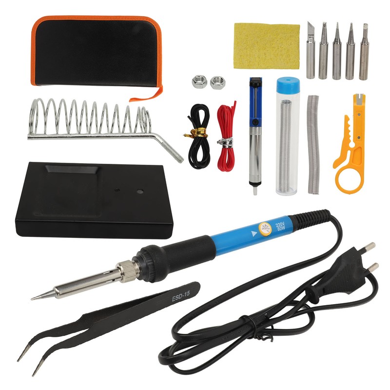 15PCS Set Soldering Iron Set Adjustable Temperature Solder Iron Kit