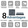uxcell 24pcs Furniture Pads Square 3/4" Self-stick Non-slip Anti-scratch Felt
