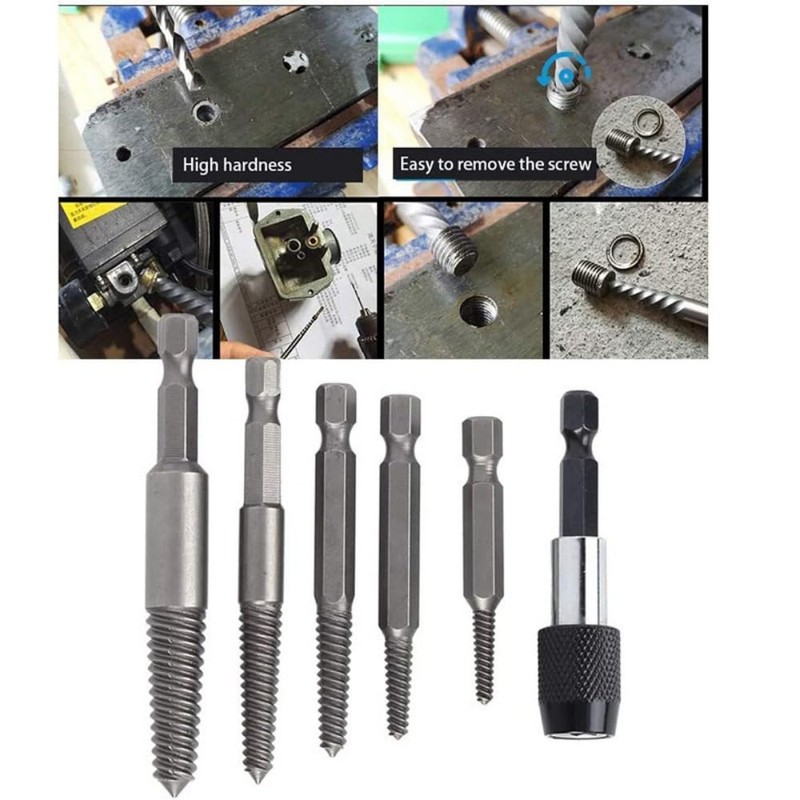 11PCS Broken Screw Extractor Set, Left Hand Drill Bit Set,Easy