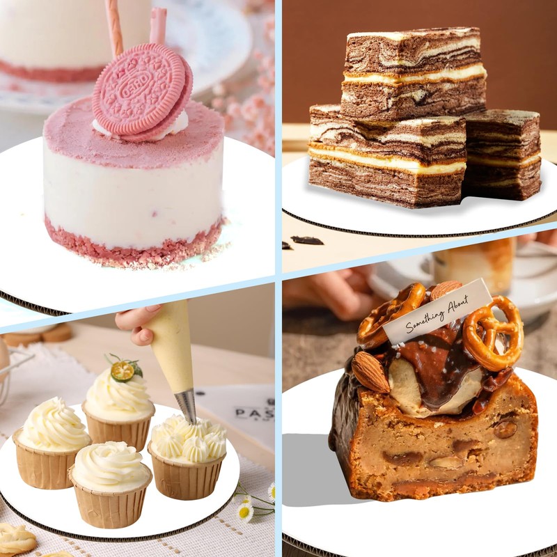 JCD Cake Boards 40 PCS, Cake Boards 8 Inch Round,