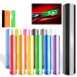 EZAUTO WRAP Free Tool Kit 12"x60" (1FT x 5FT) Glossy Clear Transparent Headlight Taillight Fog Light Side Marker Vinyl Tint Film Self Adhesive