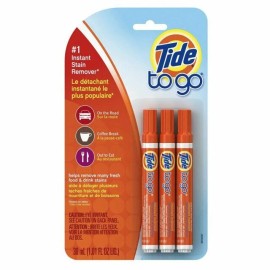 Tide to Go Instant Stain Remover Pen Pack of 3 Sticks 01871 Travel Business