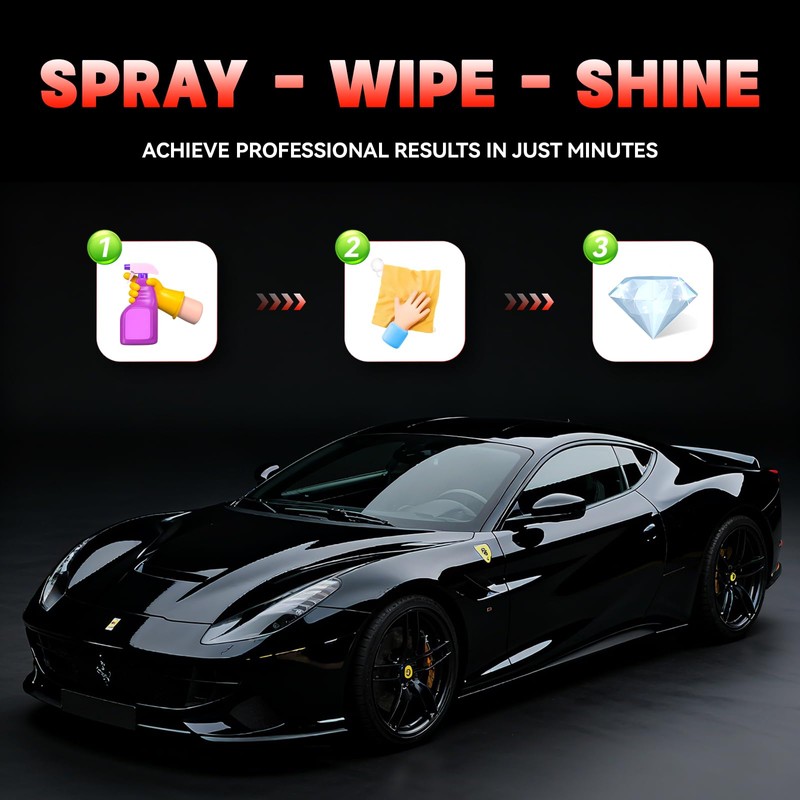 WEICA Black CAR Coating Spray | Ceramic Shine Wax for