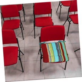 BESPORTBLE Decorative Memory Foam Seat Cushion for Office Home and Patio Colorful Striped Chair Pad Machine Washable Comfortable Support for Dining Outdoor Furniture and Car Seats